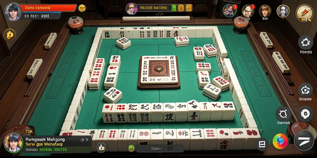 Tampilan gameplay seru dari 73K, permainan Mahjong yang menantang.