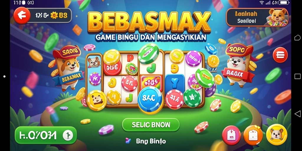 Screenshot gameplay BEBASMAX yang menunjukkan keseruan permainan Bingo.