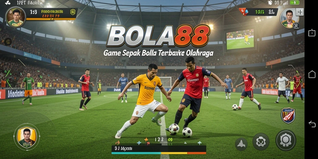 Screenshot gameplay BOLA88 yang menunjukkan aksi seru di lapangan.