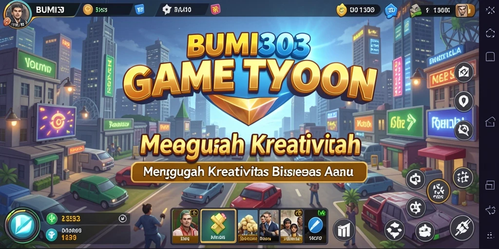 Tampilan gameplay BUMI303 yang penuh strategi Tycoon.