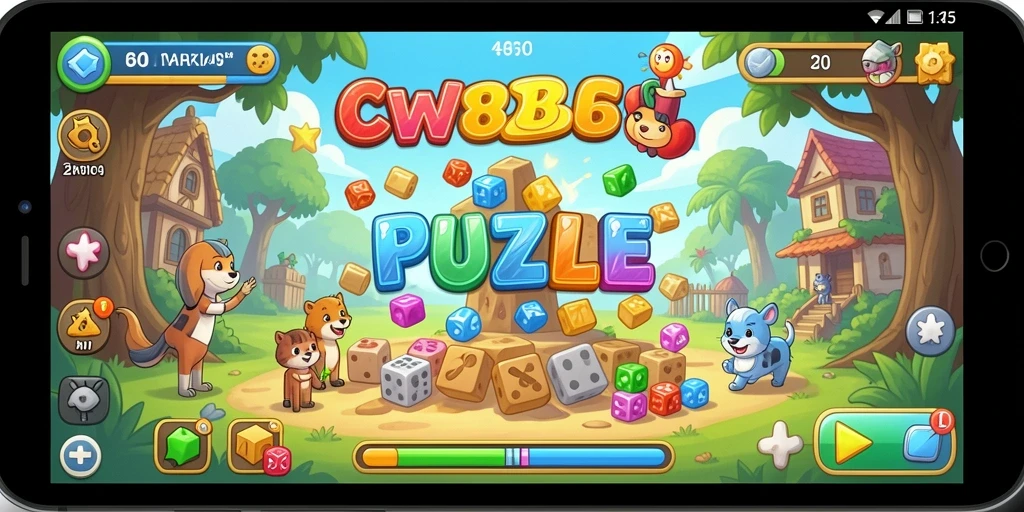 Screenshot gameplay CW8888 menampilkan puzzle menantang yang mengasyikkan.
