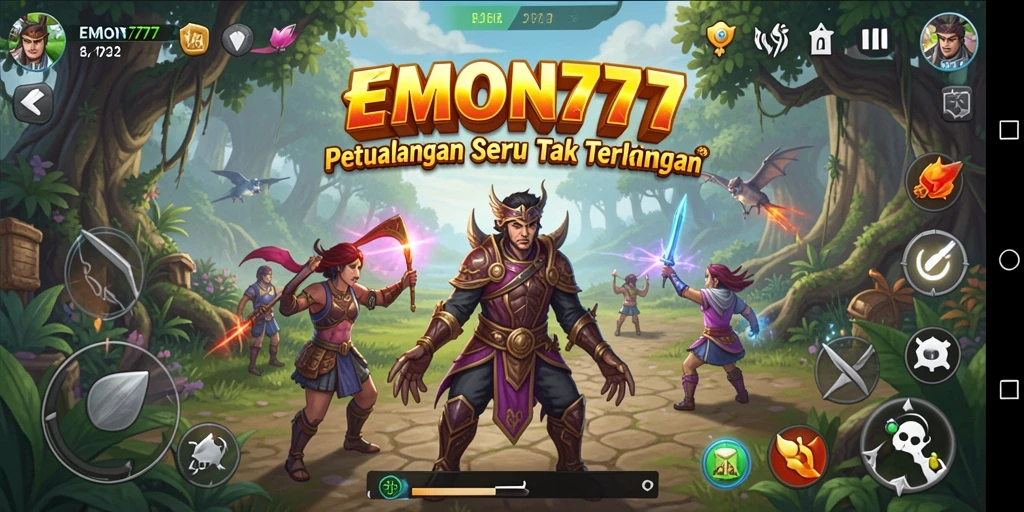 Tampilan seru dari gameplay EMON777 yang penuh petualangan.