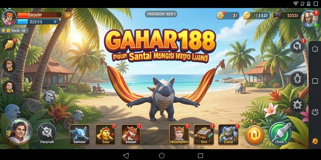 Tangkapan layar <strong>GAHAR188</strong> menunjukkan gameplay yang penuh warna dan interaksi sosial.