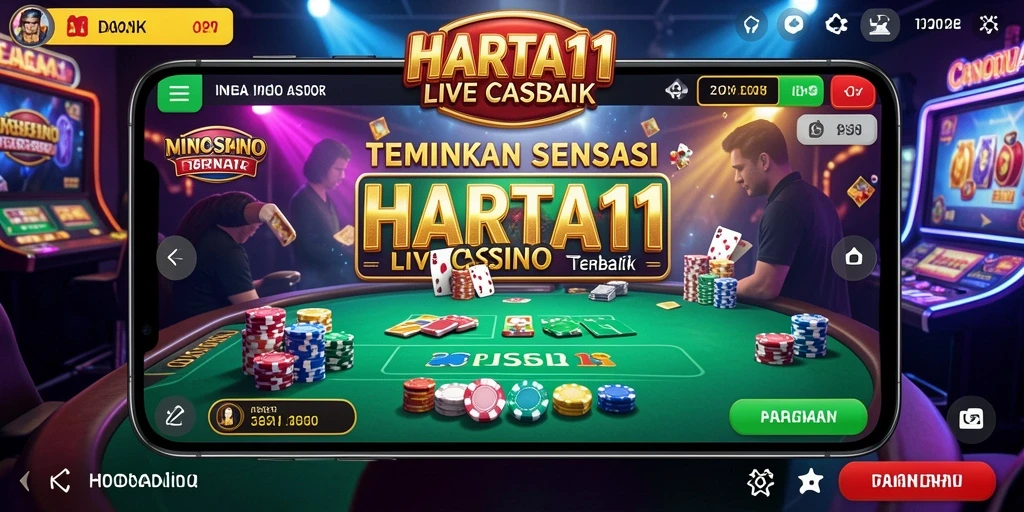 Tampilan gameplay Live Casino HARTA11 dengan dealer profesional.