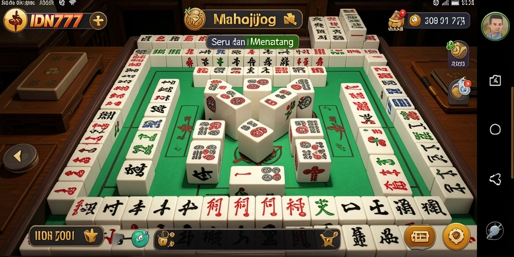 Tampilan seru dari gameplay Mahjong di IDN777.