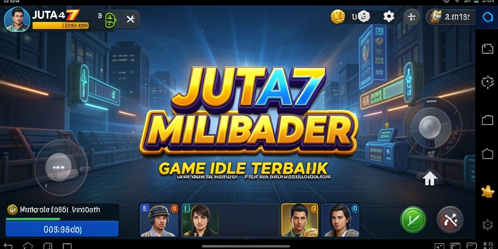 Tampilan gameplay menarik JUTA7 dengan momen kesuksesan bisnis.