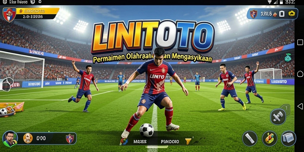 Tangkapan layar LINITOTO menunjukkan aksi seru dalam permainan olahraga.