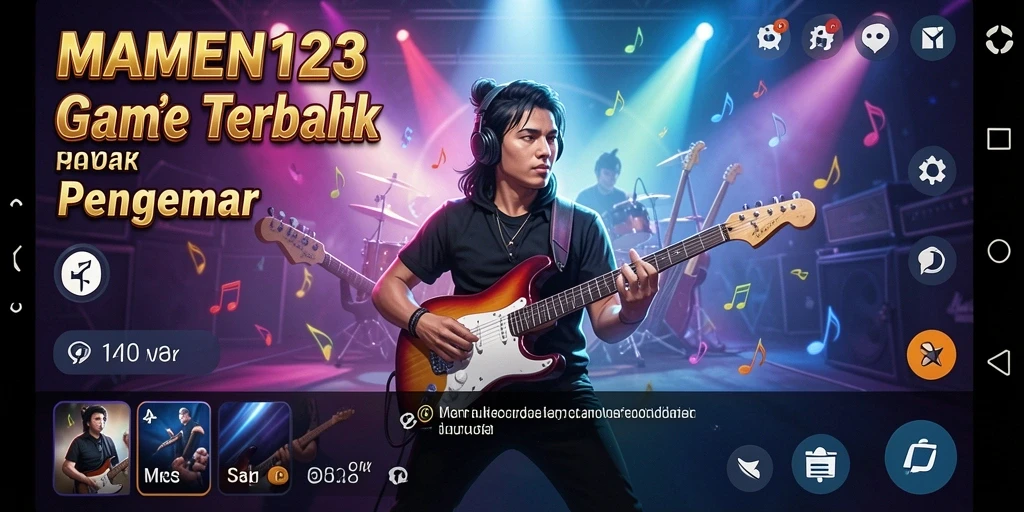 Tampilan gameplay yang menarik dan penuh musik.