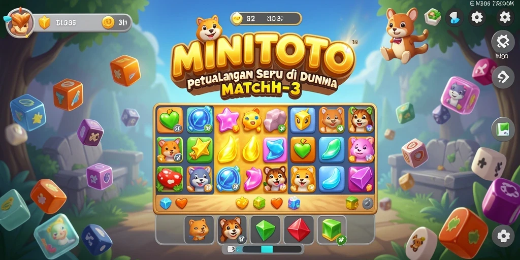 Screenshot gameplay MINITOTO yang menarik dan penuh warna.