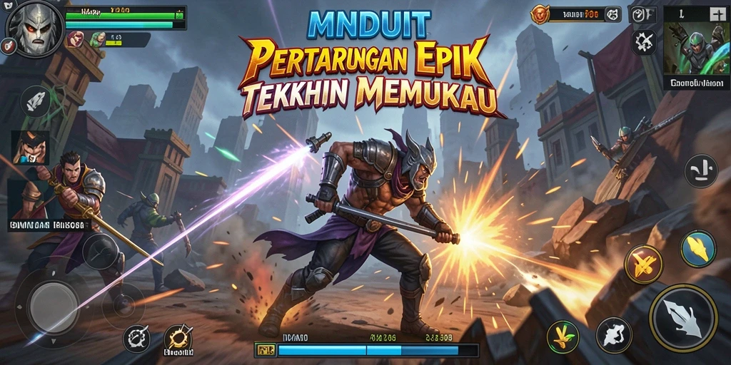 Gameplay MNDUIT yang intens dan menegangkan saat pertarungan.