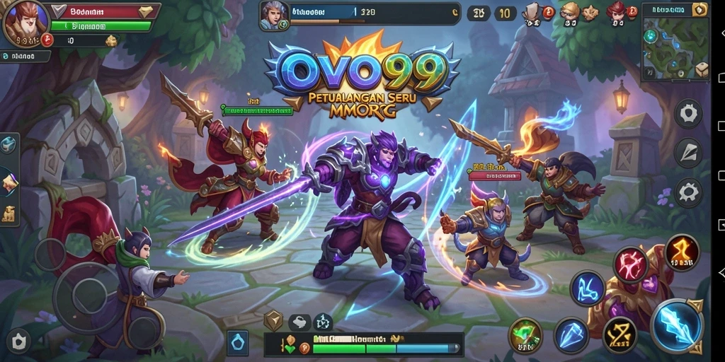 Tampilan gameplay OVO99 yang menakjubkan dalam petualangan MMORPG.