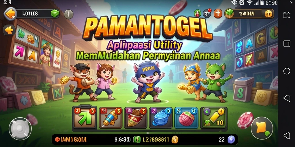 Tampilan antarmuka aplikasi PAMANTOGEL untuk informasi togel.