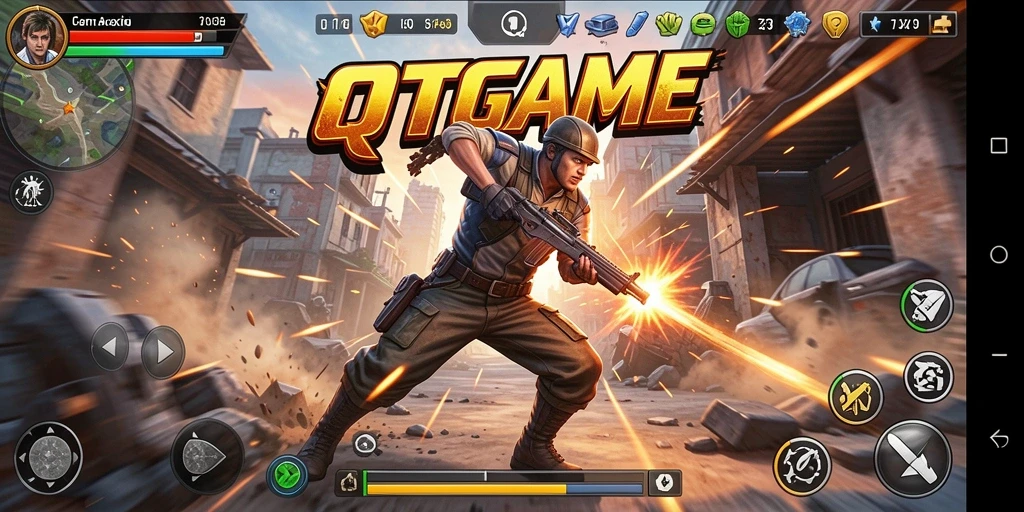 Tampilan gameplay QTGAME yang menegangkan dan memukau.