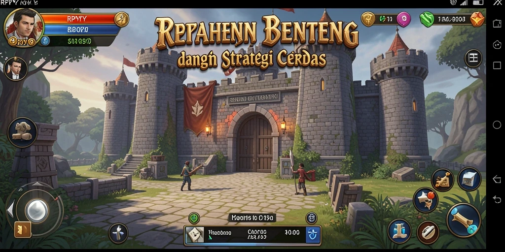 Tangkapan layar gameplay RPYYY menampilkan pertahanan yang kuat melawan musuh.