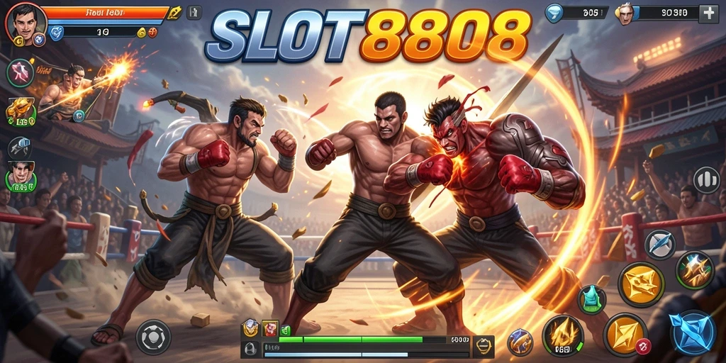 Tampilan seru gameplay SLOT8808 dalam pertarungan Fighting.