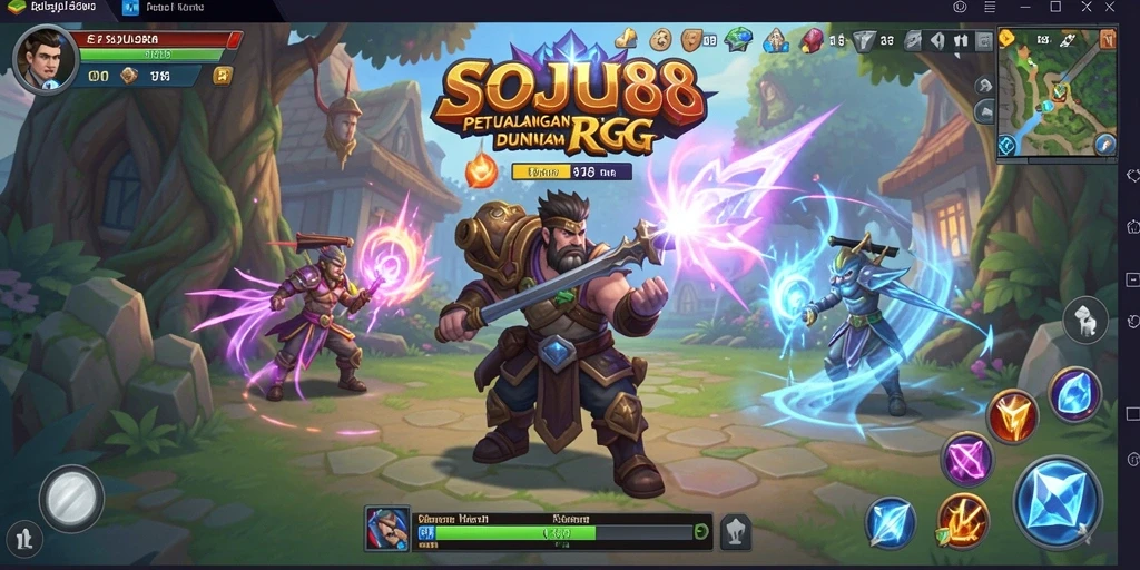 Tampilan gameplay seru dan dunia petualangan di SOJU88.