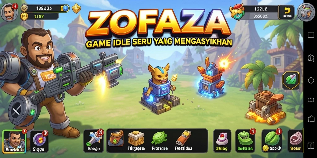 Tampilan gameplay seru ZOFAZA yang memikat.